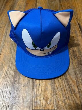 H&M Blue Sonic the Hedgehog Trucker Hat with Ear Details